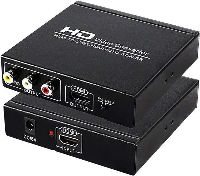 Main image of HDMI-compatible to RCA HDMI-compatible Converter Headphone 720P 1080P Support PAL NTSC for HD TV Older TV