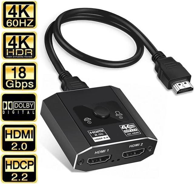 UGREEN Commutateur HDMI 2.0 4K @ 60 Hz / Bidirectionnel / 18 Gbit