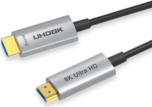 Main image of 8K Certified HDMI2.1 Fiber Optic Cable, 50 FT Long CL3 Rated In-Wall HDMI Cable- (8K@60Hz 7680x4320, 4K@120Hz) 48Gbps HDCP 2.2&2.3, eARC,HDR10, Dynamic Compatible for Gaming PC Xbox - Silver