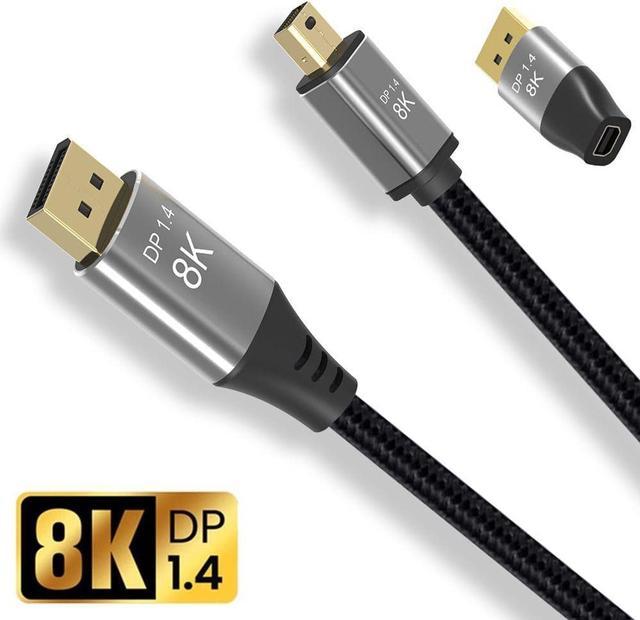8K DisplayPort 1.4 Cables (10ft)