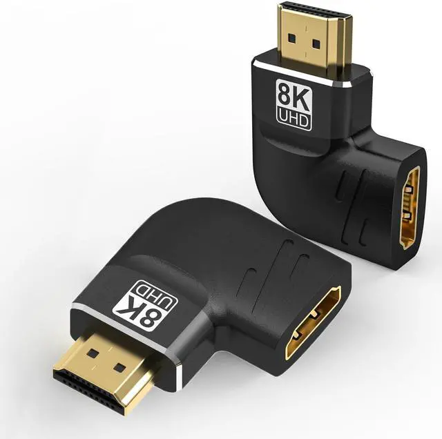 Main image of 8K HDMI Flat 90 Degree and 270 Degree Adapter, Jansicotek HDMI Right Angle Adapter Male to Female HDMI 2.1 8K@60Hz 4K@120Hz Cable Adapter for HDTV Switch Laptop PS4 PS5 Xbox