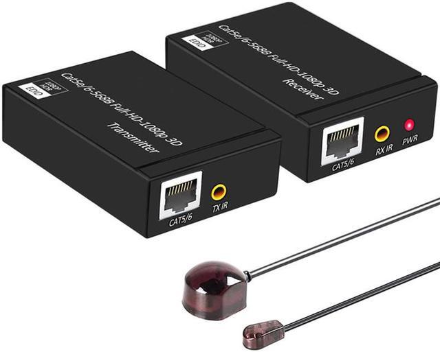 Main image of Jansicotek 60 Meter HDMI Extender (Tx + Rx) Via Single RJ45 Cat6 Ethernet Cable Transmit  with IR Control Support 1080p - HDMI Transmitter Receiver Set