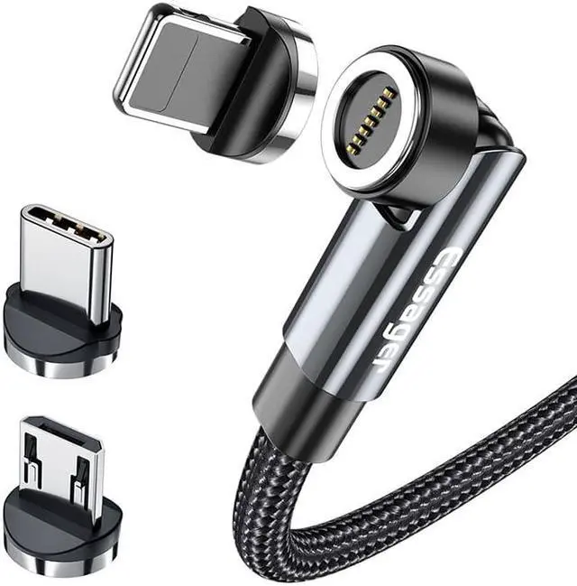 Main image of [3.3ft, 1-pack] Jansicotek USB A to USB C Cable 3A PD 540 Rotate Fast Charging Type-C Phone Nylon Braided Charger Cord 480Mbps Data for iPad MacBook Samsung Galaxy Pixel PS5