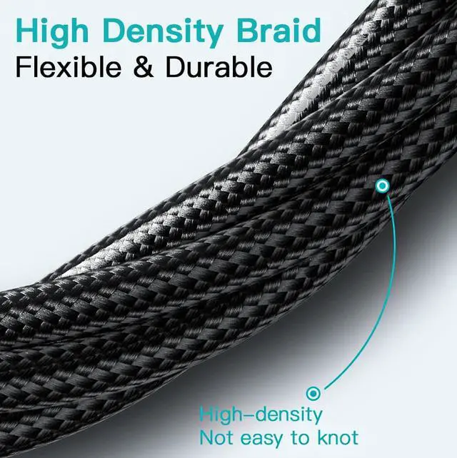 Alt view image 6 of 8 - iPhone Charger Cord 3.3Ft, 1-Pack  [MFi Certified] USB C to Lightning Cable Fast Charging Nylon Braided iPhone Charger Cable for iPhone 14/14 Pro/14 Pro Max/13/12, iPad, AirPods.