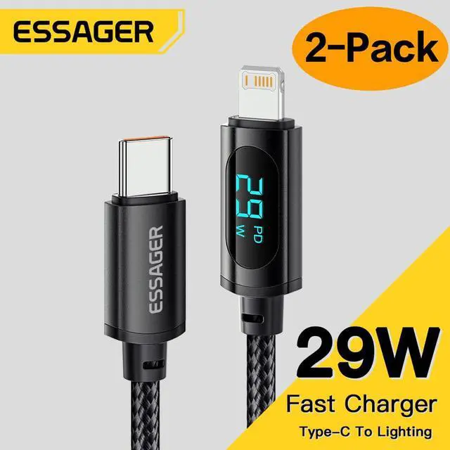 Main image of iPhone Fast Charger Cable 29W USB C to Lightning Cable [Apple MFi Certified] Nylon Braided Fast Charging Cord for iPhone 14 13 12 11 Pro Max Mini X Xs Max XR 8 Plus 8 iPad Pro[2 Pack 6.6FT]