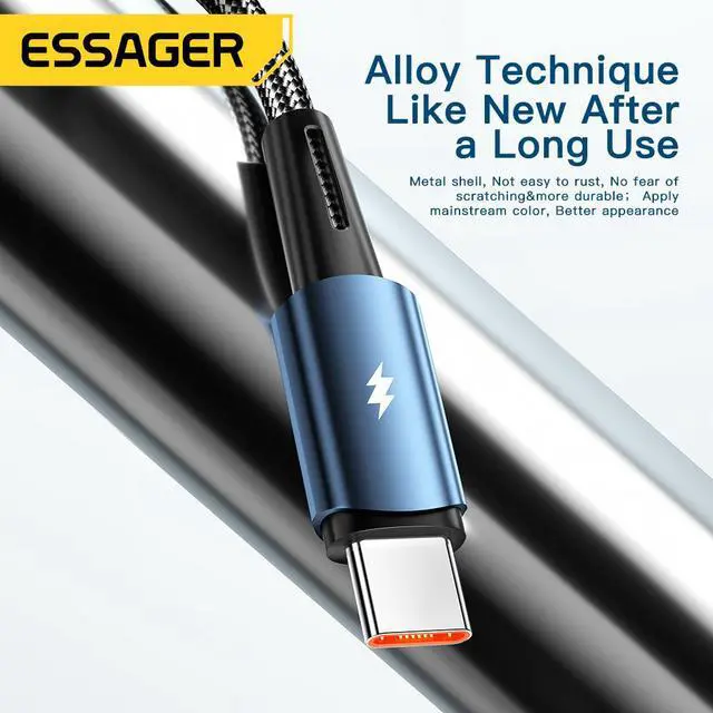Alt view image 7 of 7 - Jansicotek (3.3FT, 1-PACK) USB C Cable, Nylon Braided USB A to USB C Cable, 120W PD Fast Charging Type-C Cable for lPad Mini/Air/Pro, MacBook Pro, Samsung Galaxy S22/S10, Pixel, LG