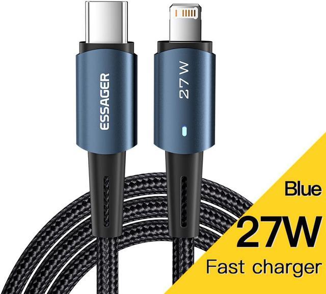 NeweggBusiness - 27W USB C to Lightning Cable, LUOM 3A PD QC 4.0 Type C to  Lightning Cable Super Fast Charging [MFi Certified] Cable for Apple  Product(10ft, Black, 1 Pack)