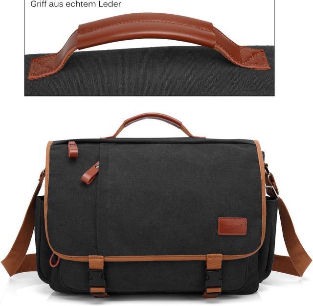 Messenger Bag for Men - Canvas Shoulder Bag Laptop Crossbody