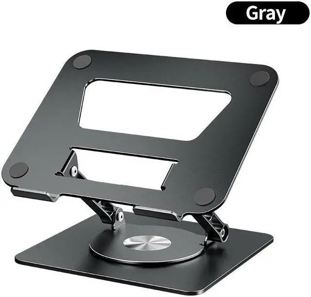 Main image of Upgraded Laptop Stand for Desk - 360° Swivel Height Adjustable Laptop Riser, Aluminum Foldable Ergonomic Computer Stand Holder Fit MacBook/All Laptops Up to 17.3 inches , Gray