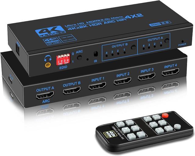 4 store input 2 output matrix HDMI switcher