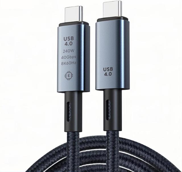 USB 4 Cable Thunderbolt 4 Cable 1.64ft, Thunderbolt 3/4 Cable Fast Charging  Cable 240W, 40Gbps, 8K@60Hz Compatible with Thunderbolt 3/2 and USB-C for  MacBooks,Hub,Docking, and More 