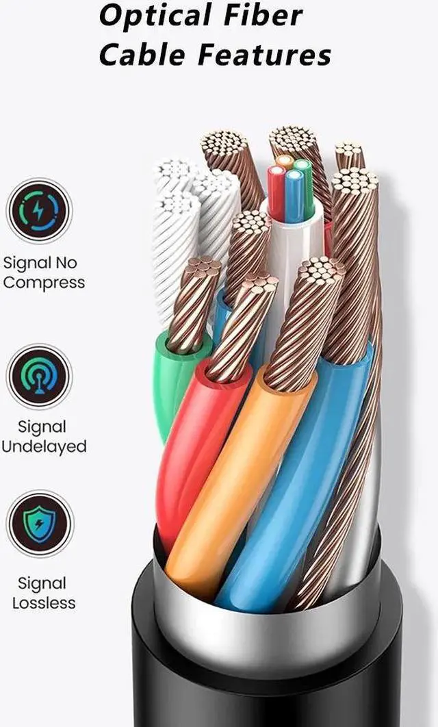 Alt view image 7 of 7 - Certified 8K Long HDMI 2.1 Fiber Optical Cable, 8K Ultra High Speed HDMI 30m 100ft 48Gbps 4K@120Hz 8K@60Hz, eARC Dolby Vision Atmos HDR10 for Xbox Series X, PS5, PC, Projector