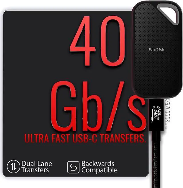 Alt view image 4 of 7 - Braided USB 4 Cable [3.3FT],Supports 8K Video,40Gbps Data Transfer,240W USB C to USB C Charging Cable,Compatible with MacBook,Thunderbolt 4 Monitor,Docking Stations, SSD, Samsung