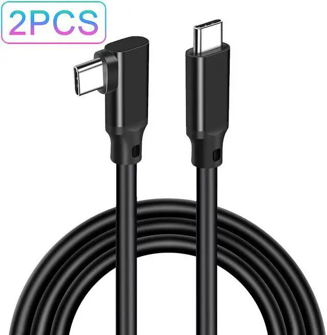 Main image of 90 Degree USB 3.2 Gen 2X2 Cable 1.6 ft+1.6 ft, 20Gbps High-Speed, Support 100W 5A Fast Charging, 4K@60Hz Video Output for Laptop, MacBooks, iPad Pro, Dell, Phones, Docking, SSD,Hard Drives etc