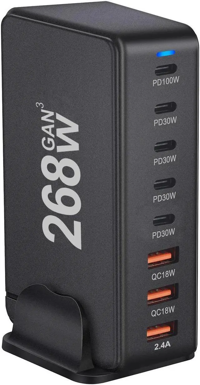 Main image of Jansicotek 268W USB C QC4.0 Compact Desk Charger, GaN PPS Fast Travel Charger for MacBook Pro/Air, Chromebook, GalaxyBook, Pixelbook, Surface, iPad Pro, Steam Deck, and More