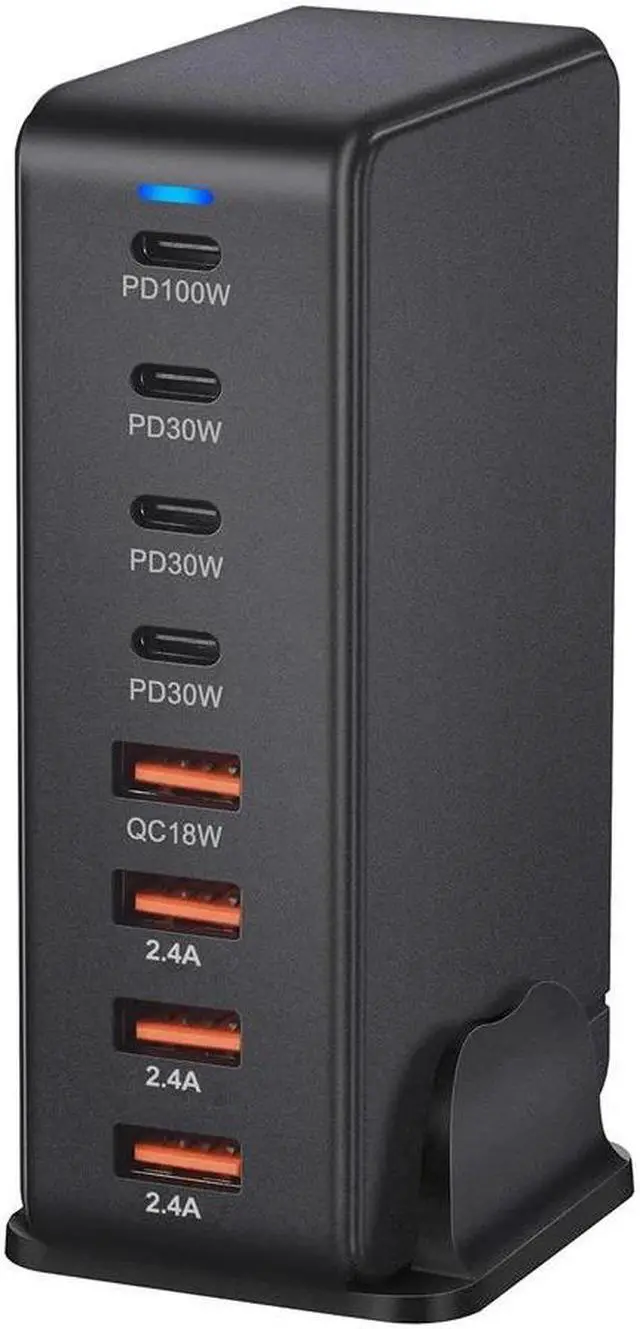 Main image of Jansicotek 240W 8-Prots GaN USB C Charger Block QC3.0 Fast Charging GaN Charger Mobile Phone Quick Charging Type C Desk for IPhone Xiaomi Samsung - Black