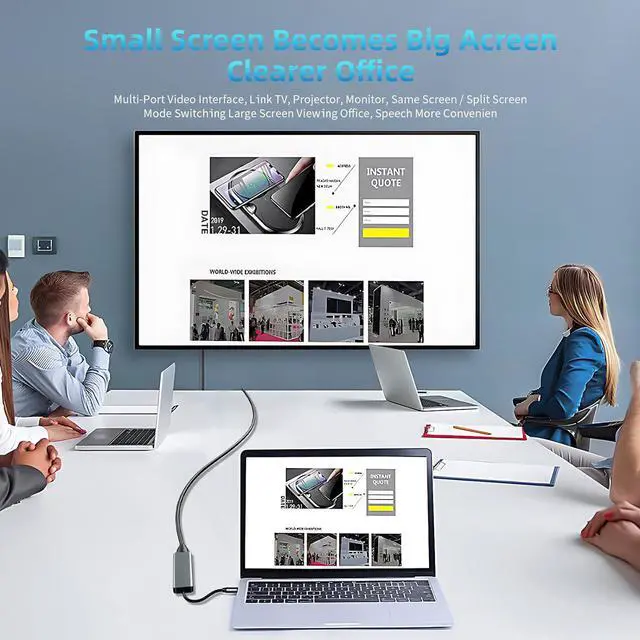 Alt view image 6 of 7 - Jansicotek USB C Hub 7 in 1 Multiport Adapter with 4K HDMI Dongle, USB-C Port, 100W PD, SD/TF Card Reader, USB2.0, USB3.0, USB C Docking Station for MacBook Mac Pro/Air and Other Type C Laptops