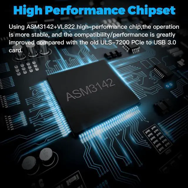 Alt view image 5 of 7 - Jansicotek Pcie USB Card Pcie USB 3.2, 7 Port Pcie Expansion Card 7 Ports USB 3.2 10Gbps High Speed Transmission Stable Power USB 3.0 Front Expansion Card- (2X USB C - 5X USB A)