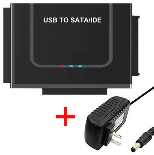 Main image of Jansicotek USB3.0/USB C to IED SATA Adapter, External Hard Drive Reader Converter SATA USB Adapter for 2.5 3.5 HDD SSD with 12/2A Power Adapter