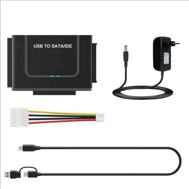 Main image of Jansicotek USB3.0/USB C to IDE SATA Hard Drive Reader, Upgraded Reader Ultra Recovery Converter Universal Hard Drive Adapter Kit for 2.5/3.5 HDD/SSD Hard Drive Disk, Include 12V/2A Power Adapter