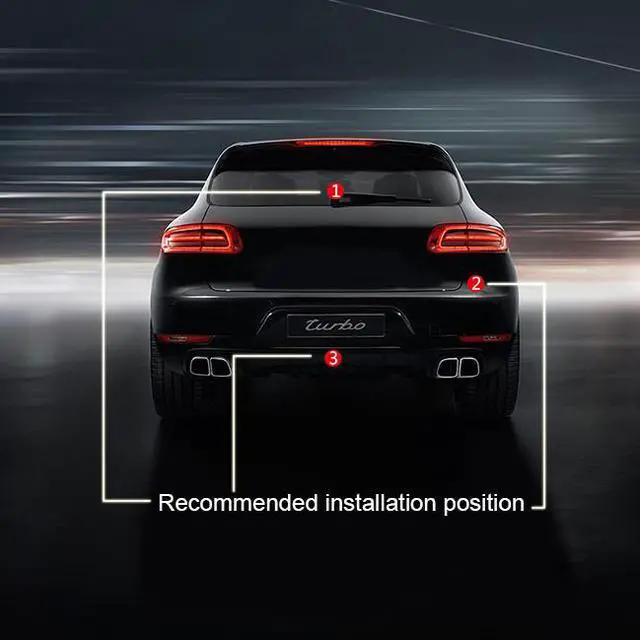 Alt view image 6 of 7 - Jansicotek Car Fog Laser Light Rear Anti-collision Rear-end Laser Lamp Waterproof Auto Brake Parking Tail light 12V-24V Rearing Warning Safety Rear-end Alarm Accessories