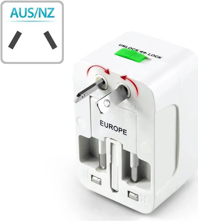 Alt view image 3 of 6 - Jansicotek Universal World Wide Travel Charger Adapter Plug All in One Wall Charger Adaptor Adapter Works In More Than 160 Countries Including EU UK US AU JP CHN
