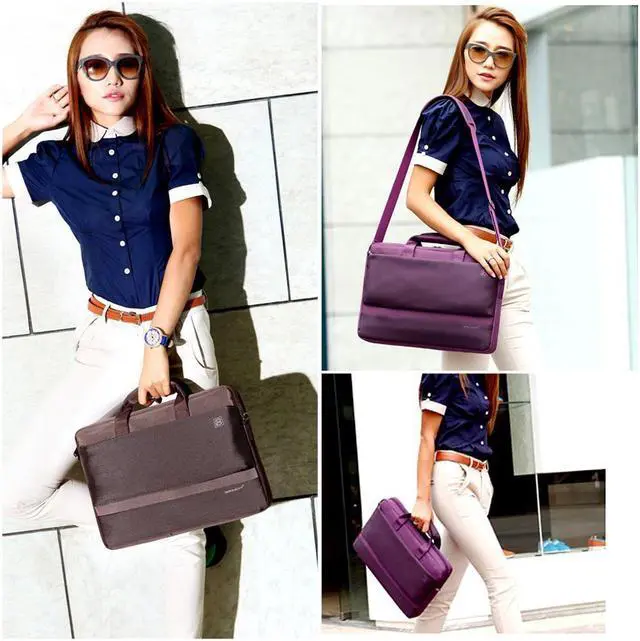 Alt view image 7 of 8 - Jansicotek 15.6 Inch Notebook Case, Water Resistant Nylon Laptop Bag Cover Sleeve Briefcase Handbag Shoulder Bag with Back Blet For 15-15.6 Inch Apple Macbook, Notebook, Laptop, Tablet PC, Ultrabook