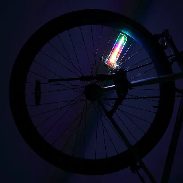 Alt view image 4 of 8 - Jansicotek Colorful Bicycle Lights Bike Cycling Wheel Spoke Light 32 LED Flashing Spoke Light 32-pattern Waterproof