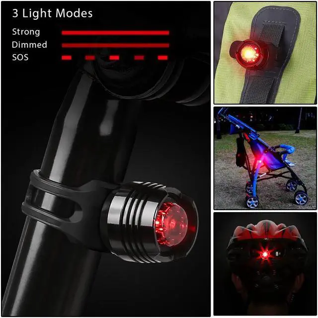 Alt view image 3 of 7 - Jansicotek Super Bright Bike Light Set Bike Horn 120 db USB Rechargeable Bike Headlight Taillight Included Bicycle Light Front and Rear,250 Lumens,IP44 Waterproof For Bicycle Mountain Bike Safe Riding