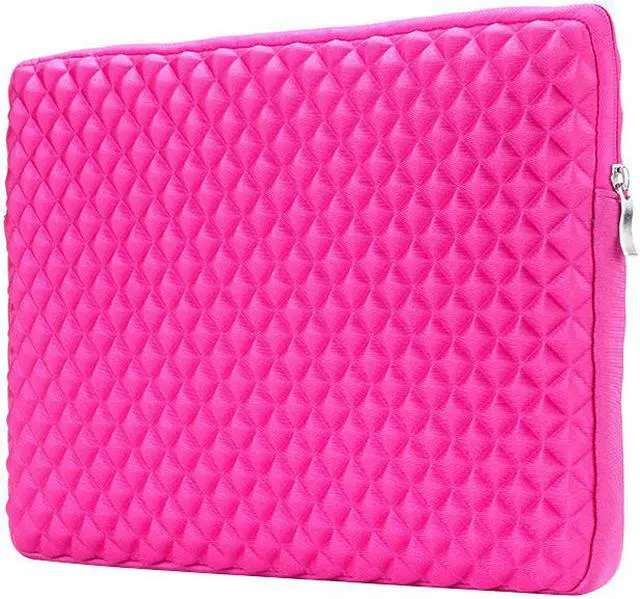 Main image of Jansicotek Diamond Foam Splash & Shock Resistant Neoprene Travel Bag for 11 - 12.5 Inch Ultrabook,Laptops,tablet PC, Macbook, Chromebook (Pink)