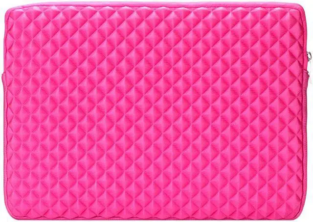 Alt view image 3 of 8 - Jansicotek Diamond Foam Splash & Shock Resistant Neoprene Travel Bag for 11 - 12.5 Inch Ultrabook,Laptops,tablet PC, Macbook, Chromebook (Pink)