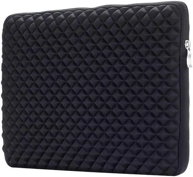 Main image of Jansicotek Diamond Foam Splash & Shock Resistant Neoprene Travel Bag for 15 - 15.6 Inch Ultrabook,Laptops,tablet PC, Macbook, Chromebook (Black)