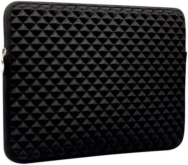 Alt view image 3 of 7 - Jansicotek Diamond Foam Splash & Shock Resistant Neoprene Travel Bag for 15 - 15.6 Inch Ultrabook,Laptops,tablet PC, Macbook, Chromebook (Black)