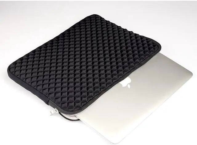 Alt view image 4 of 7 - Jansicotek Diamond Foam Splash & Shock Resistant Neoprene Travel Bag for 15 - 15.6 Inch Ultrabook,Laptops,tablet PC, Macbook, Chromebook (Black)