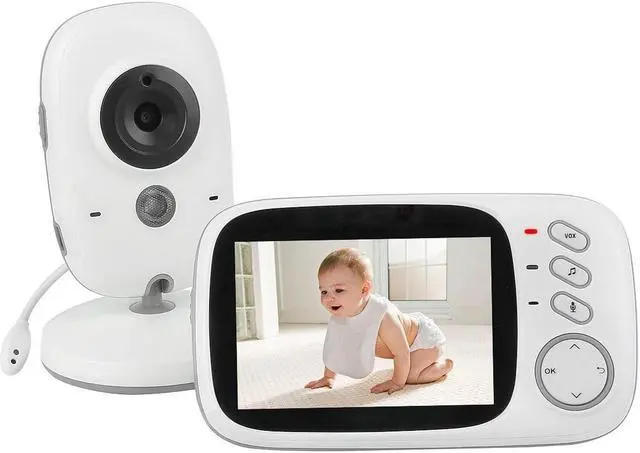 Alt view image 2 of 7 - Jansicotek Wireless Video Baby Monitor 3.2"Color LCD Child Safety Monitoring Home Security Surveillance Indoor Digital Camera with 2-way Audio IR-cut Night Vision- Mother's Day Gifts
