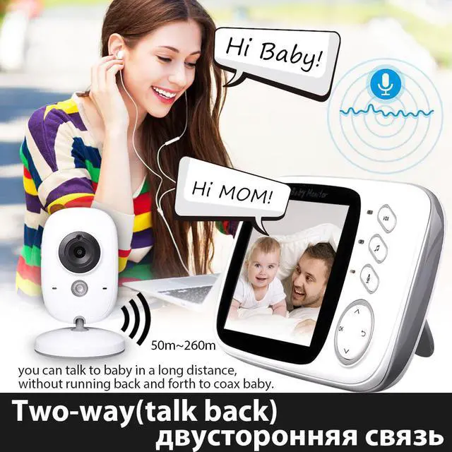 Alt view image 4 of 7 - Jansicotek Wireless Video Baby Monitor 3.2"Color LCD Child Safety Monitoring Home Security Surveillance Indoor Digital Camera with 2-way Audio IR-cut Night Vision- Mother's Day Gifts