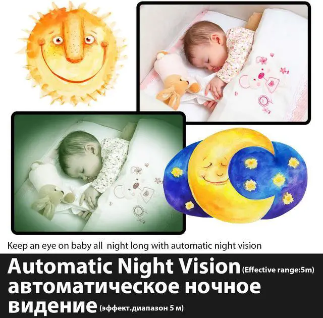 Alt view image 6 of 7 - Jansicotek Wireless Video Baby Monitor 3.2"Color LCD Child Safety Monitoring Home Security Surveillance Indoor Digital Camera with 2-way Audio IR-cut Night Vision- Mother's Day Gifts