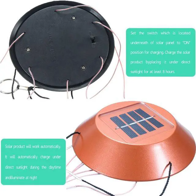 Alt view image 4 of 7 - Jansicotek Romantic LED Wind Chime Lights, Solar Color Changing Solar Mobile Wind Chimes Lights Night Light For Home, Party, Festival Days, Garden,Christmas Decoration with Spinning Hook-Sea Shell
