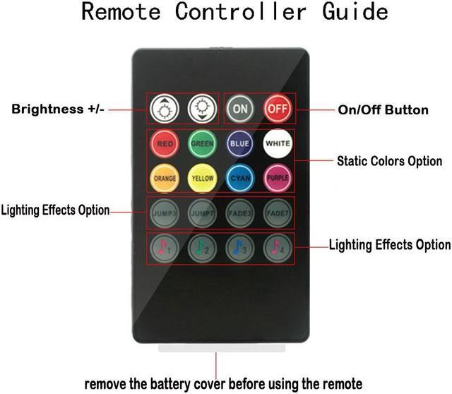 Alt view image 3 of 7 - Jansicotek Car LED Strip Lights, 4pcs 72 LED Multi Color Car Interior Lights For Car Music Car Strip Light Under Dash Lighting Kit with Remote Controller, Sound Active Function