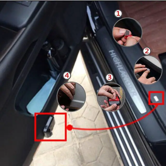 Alt view image 6 of 7 - Jansicotek Car Door Projector Lights 2 Pcs Wireless Led Car Lights With Magnet Sensor Auto Courtesy Welcome Logo Shadow Lamp Battery Operated 6AAA included(Batman)