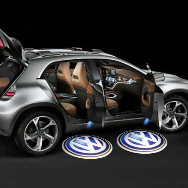 Main image of Jansicotek Car Door Projector Lights 2 Pcs Wireless Led Car Lights With Magnet Sensor Auto Courtesy Welcome Logo Shadow Lamp Battery Operated 6AAA included(VW)