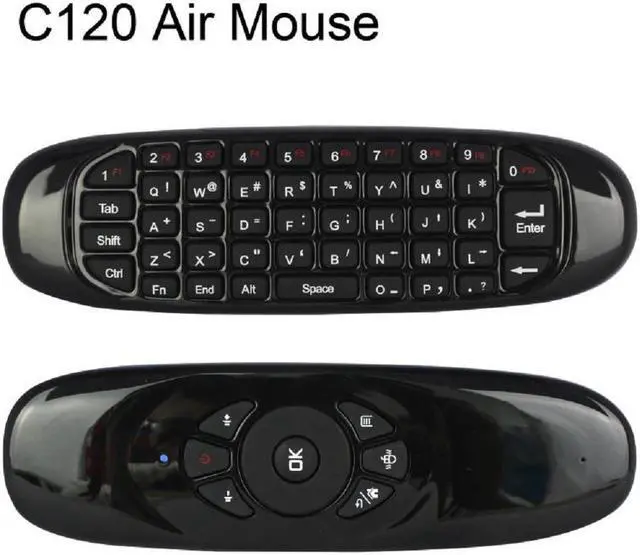 Alt view image 2 of 7 - Jansicotek C120 Pro 2.4G Mini Wireless Remote Keyboard Mouse with 3-Gyro & 3-Gravity Sensor for PC HTPC IPTV Smart TV and Android TV Box Media Player (Upgrade Ver)