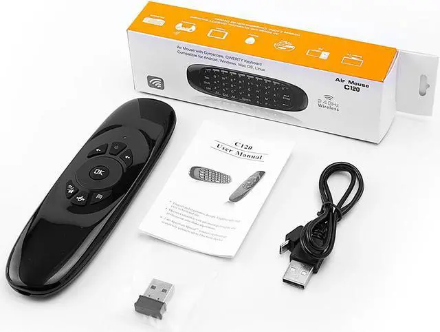 Alt view image 7 of 7 - Jansicotek C120 Pro 2.4G Mini Wireless Remote Keyboard Mouse with 3-Gyro & 3-Gravity Sensor for PC HTPC IPTV Smart TV and Android TV Box Media Player (Upgrade Ver)