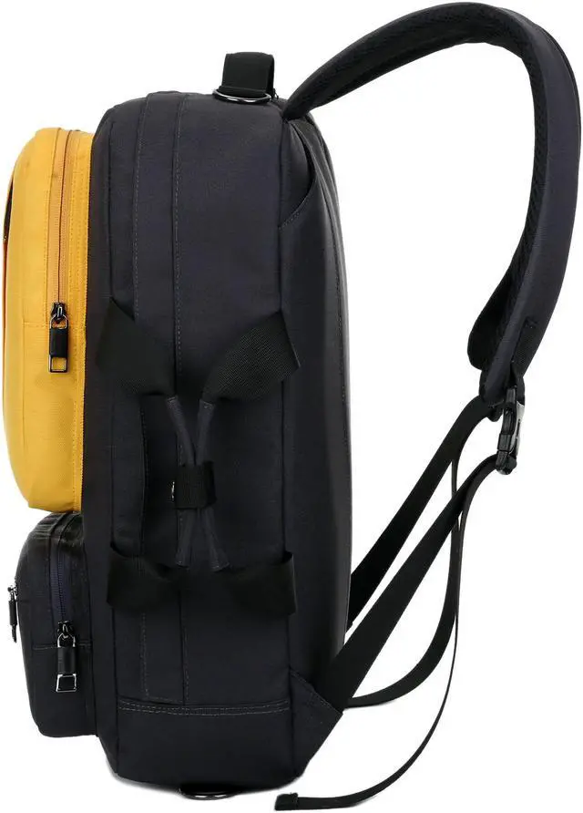 Alt view image 4 of 7 - Jansicotek SOCKO 17 Inch Laptop Backpack with Side Handle and Shoulder Strap for Up to 17 Inches Laptop Notebook Computer,Black+Yellow