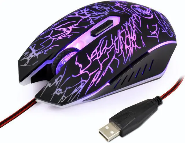 Alt view image 2 of 8 - Jansicotek X5 USB Wired Optical Computer Mouse 6 Key 2400DPI Colorful Led Breathing Light Mice Mause for PC Laptop Games