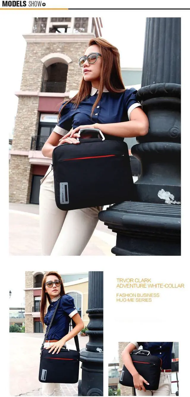 Alt view image 7 of 8 - Jansicotek 14.4 Inch Macbook Cases Sleeve Nylon Material Aluminum Alloy Handle for 14 - 14.4 Inch Laptop / Notebook / MacBook / Ultrabook / Chromebook, Red