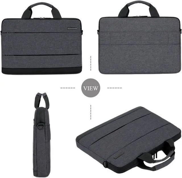 Alt view image 3 of 8 - Jansicotek 13.3 Inch Laptop Computer Shoulder Bag Laptop Messenger Sleeve Notebook Cases for Work / Travel,Fits 13 - 13.3 Inches Laptop / Notebook / MacBook / Ultrabook Computer,Black