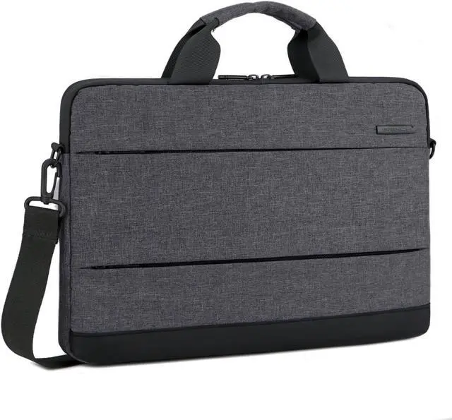 Alt view image 2 of 8 - Jansicotek 13.3 Inch Laptop Computer Shoulder Bag Laptop Messenger Sleeve Notebook Cases for Work / Travel,Fits 13 - 13.3 Inches Laptop / Notebook / MacBook / Ultrabook Computer,Black