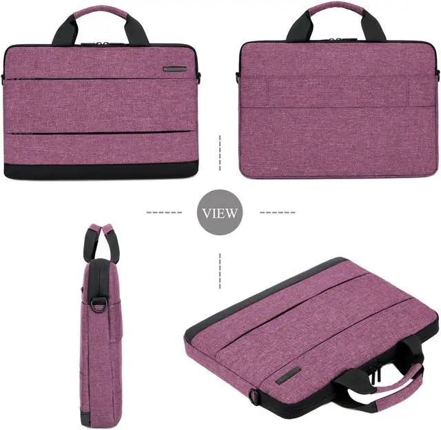 Alt view image 3 of 7 - Jansicotek 14.6 Inch Laptop Computer Shoulder Bag Laptop Messenger Sleeve Notebook Cases for Work / Travel,Fits 14 - 14.6 Inches Laptop / Notebook / MacBook / Ultrabook Computer, Purple