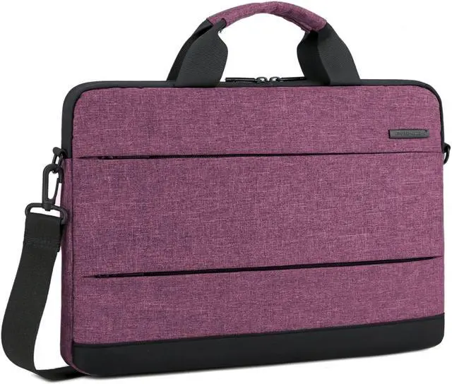 Alt view image 2 of 7 - Jansicotek 14.6 Inch Laptop Computer Shoulder Bag Laptop Messenger Sleeve Notebook Cases for Work / Travel,Fits 14 - 14.6 Inches Laptop / Notebook / MacBook / Ultrabook Computer, Purple